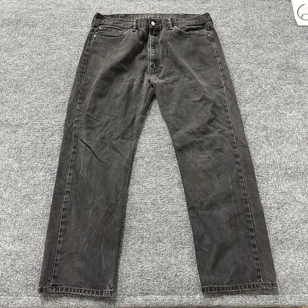 Levi's 505 Jeans Mens Size 40x32 Black Straight Leg Regular Fit Cotton Denim